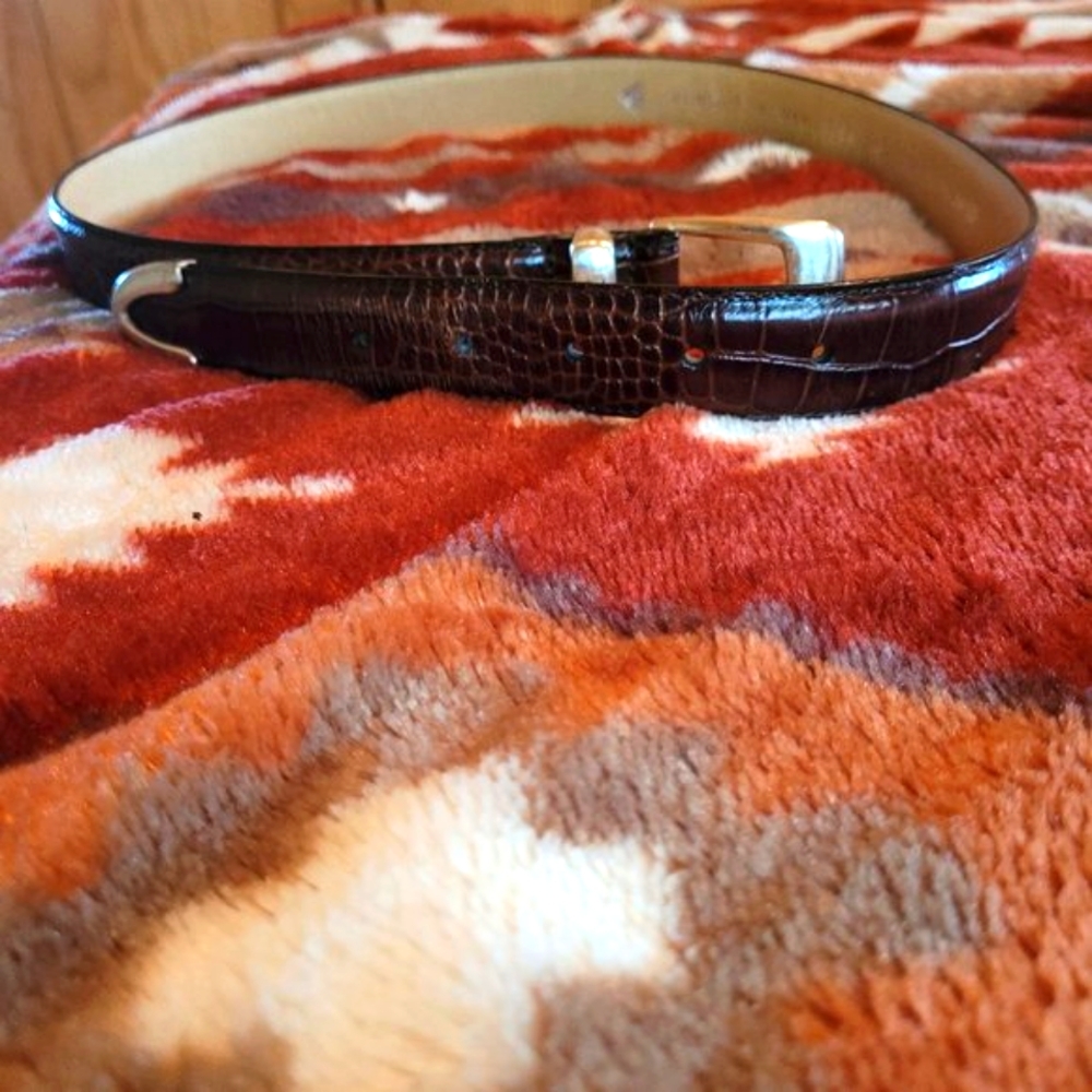 Mens Silpada Designs Italian leather belt size 34